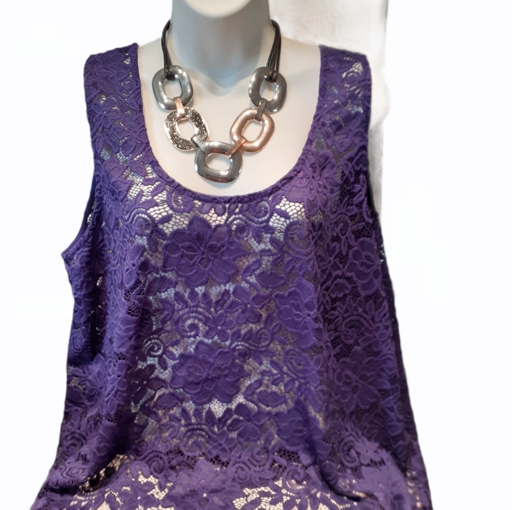 Déesse Woman sleeveless lace top 2XL